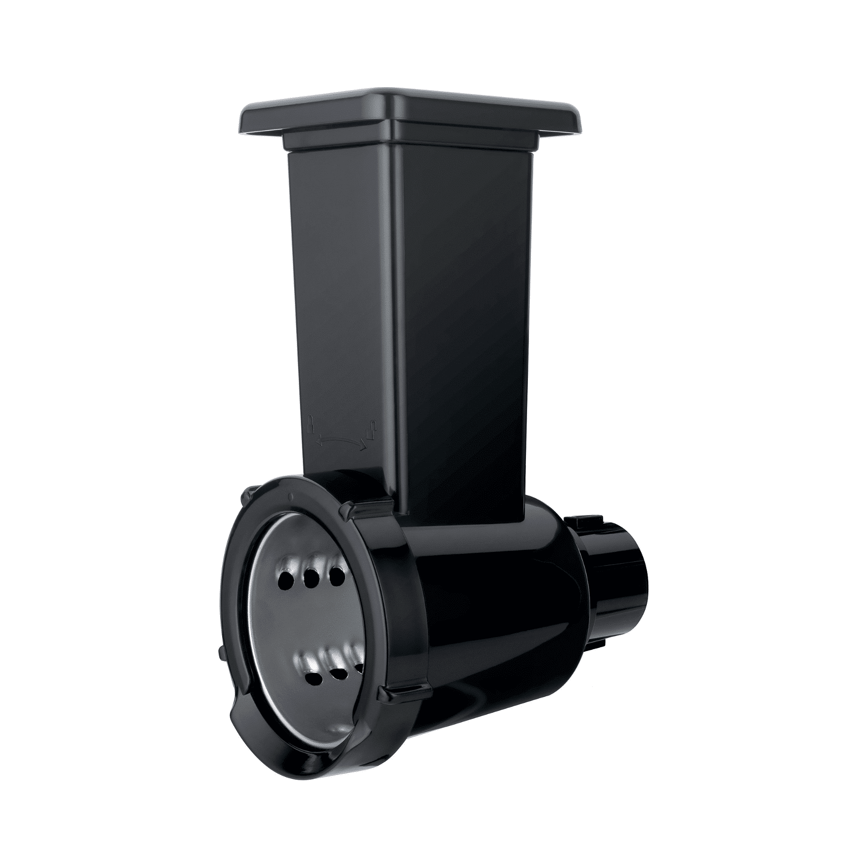 Multi-Reibefleischwolf von Steba in Schwarz, mit mehreren Öffnungen für unterschiedliche Reibearten und einfache Handhabung.