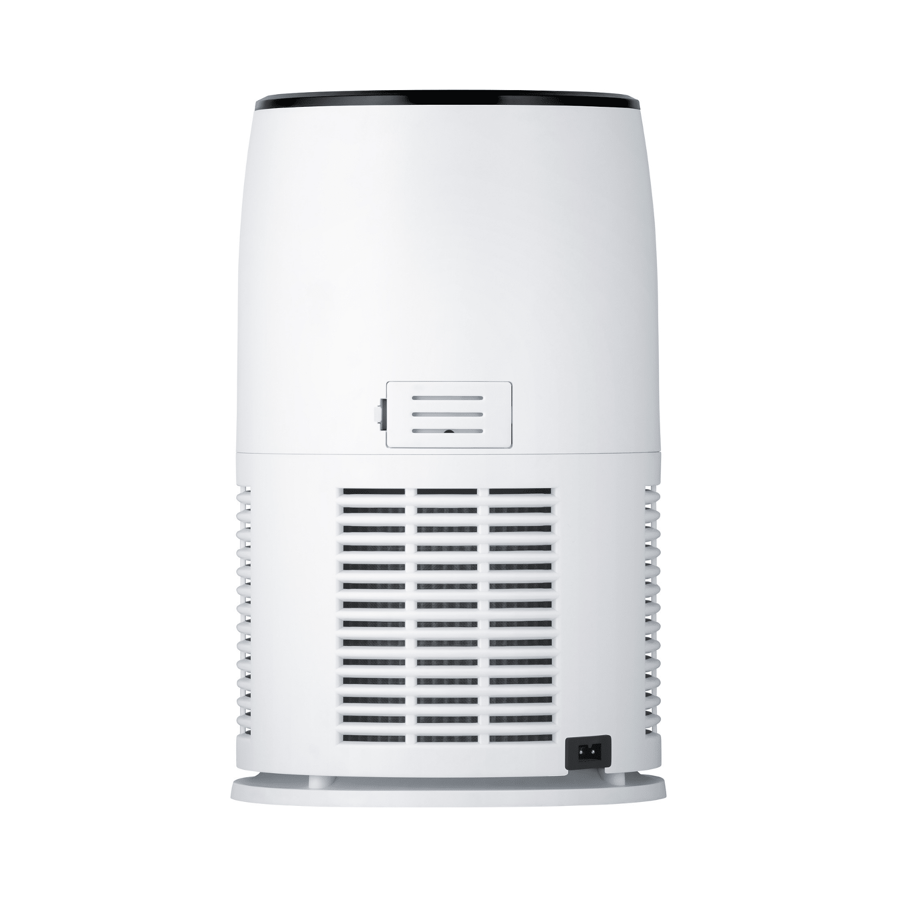 Hinteransicht des Steba LR 12 Luftreinigers in Weiß mit Lüftungsschlitzen und Stromanschluss.