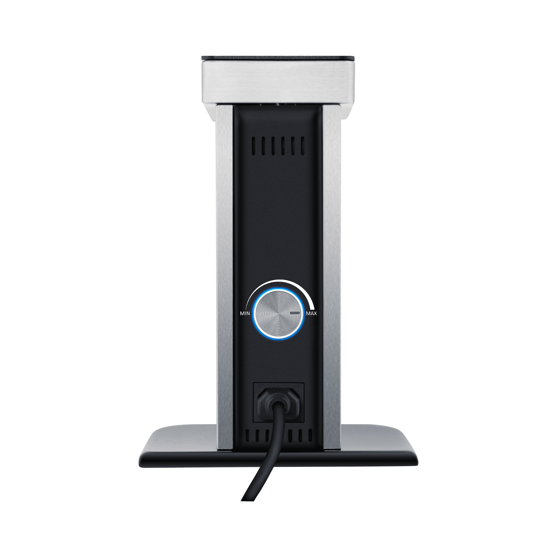 Steba Raclette-Grill mit Edelstahl-Oberfläche, Temperaturregler und Stromanschluss. Kompakt und funktional für gesellige Abende.