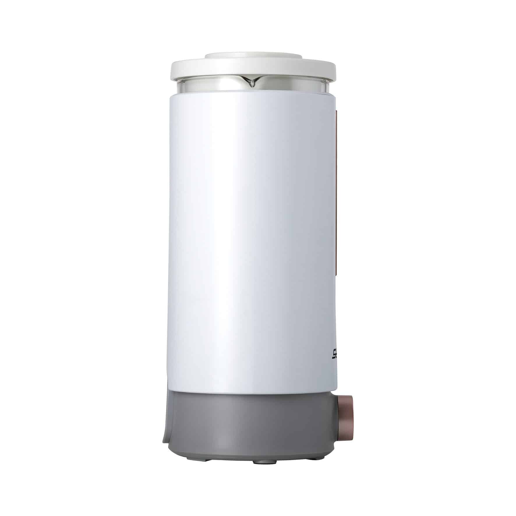 Steba VDM 2 Vegan Drink Maker in Weiß, schlankes Design mit grauem Sockel und Auslass für einfache Handhabung.