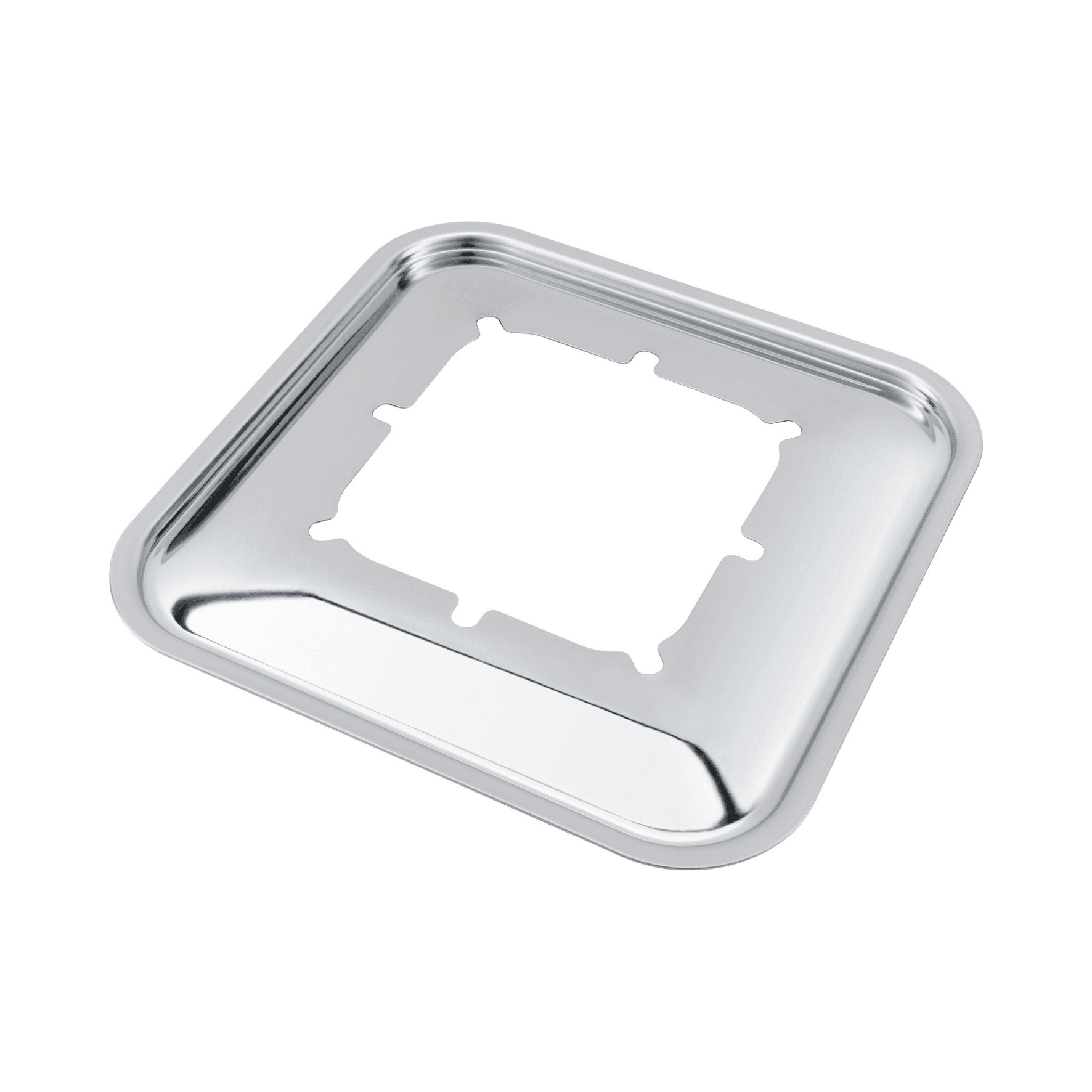 Fonduering aus Edelstahl für die DF150F Fritteuse von Steba, quadratisch mit Aussparungen für sicheres Einsetzen.