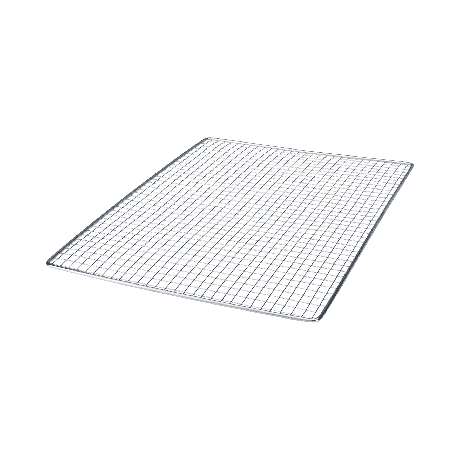 Küchenrost aus verchromtem Metall, ideal zum Trocknen und Abkühlen von Lebensmitteln. Robust und langlebig.