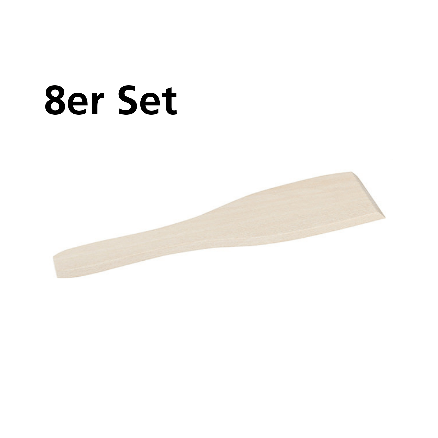Holzschaber im 8er Set, ideal für Raclette und andere Kochanwendungen. Robust und schonend für Kochgeschirr.