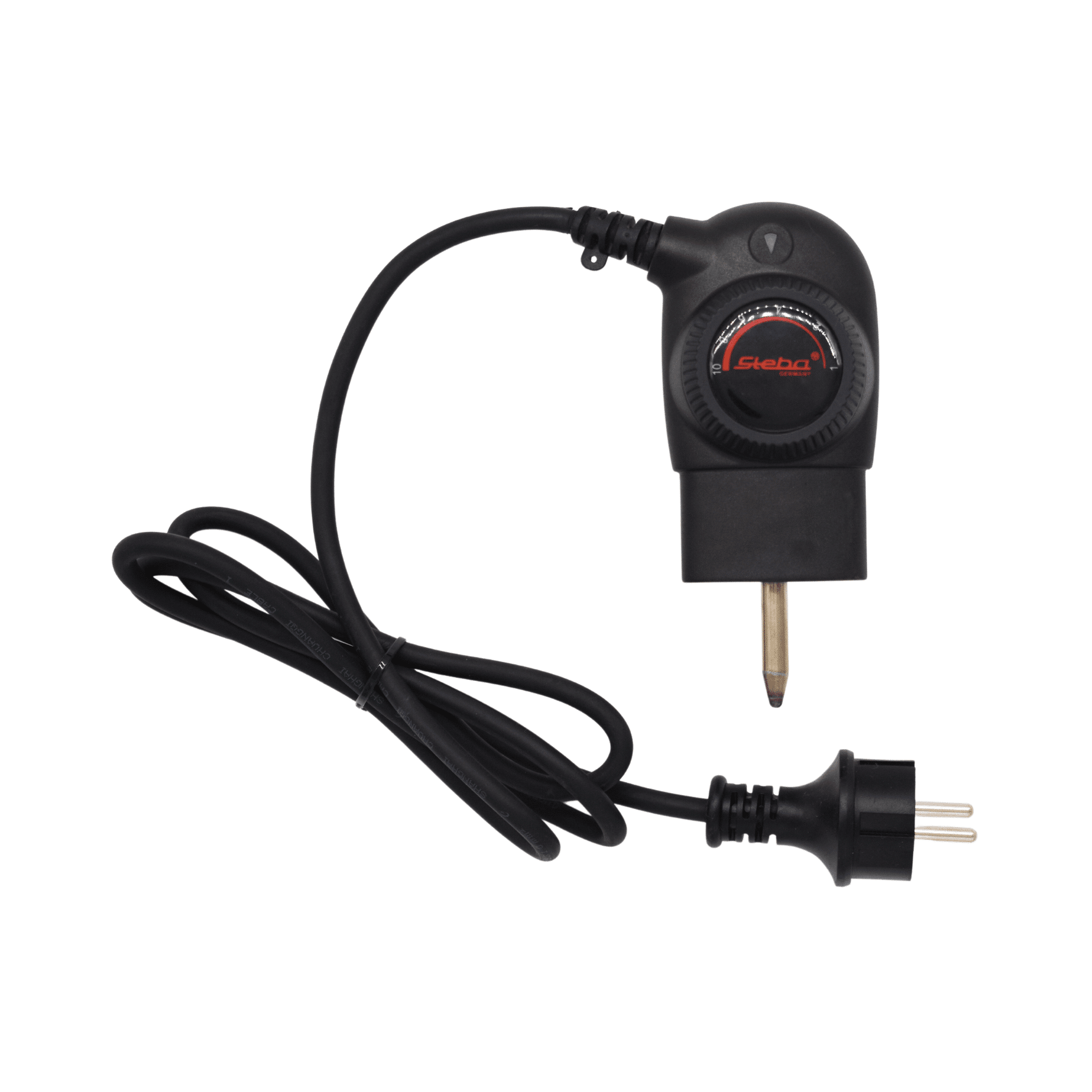 Steba VG350 BBQ Thermostat mit einem flexiblen Kabel und Stecker für präzise Temperaturregelung beim Grillen.