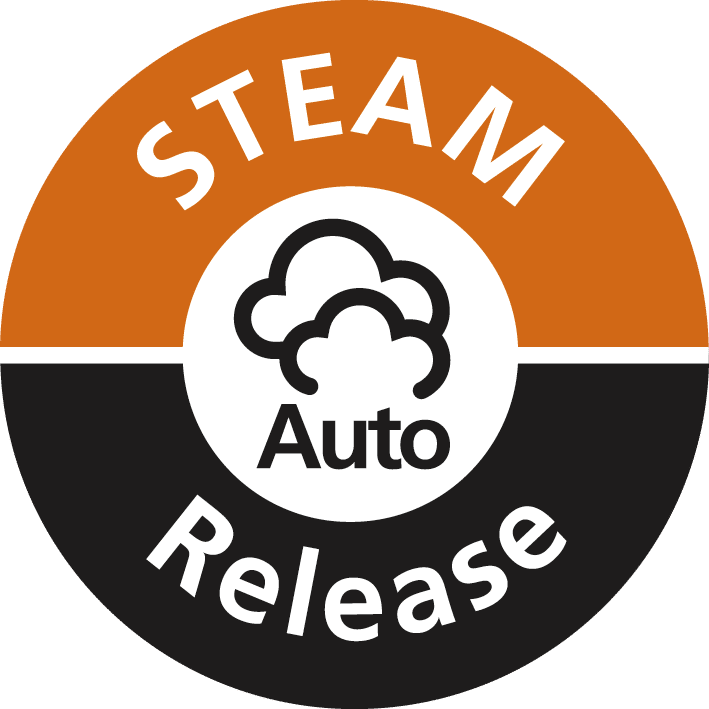 Logo für die automatische Dampf-Release-Funktion, markiert mit "STEAM Auto Release".