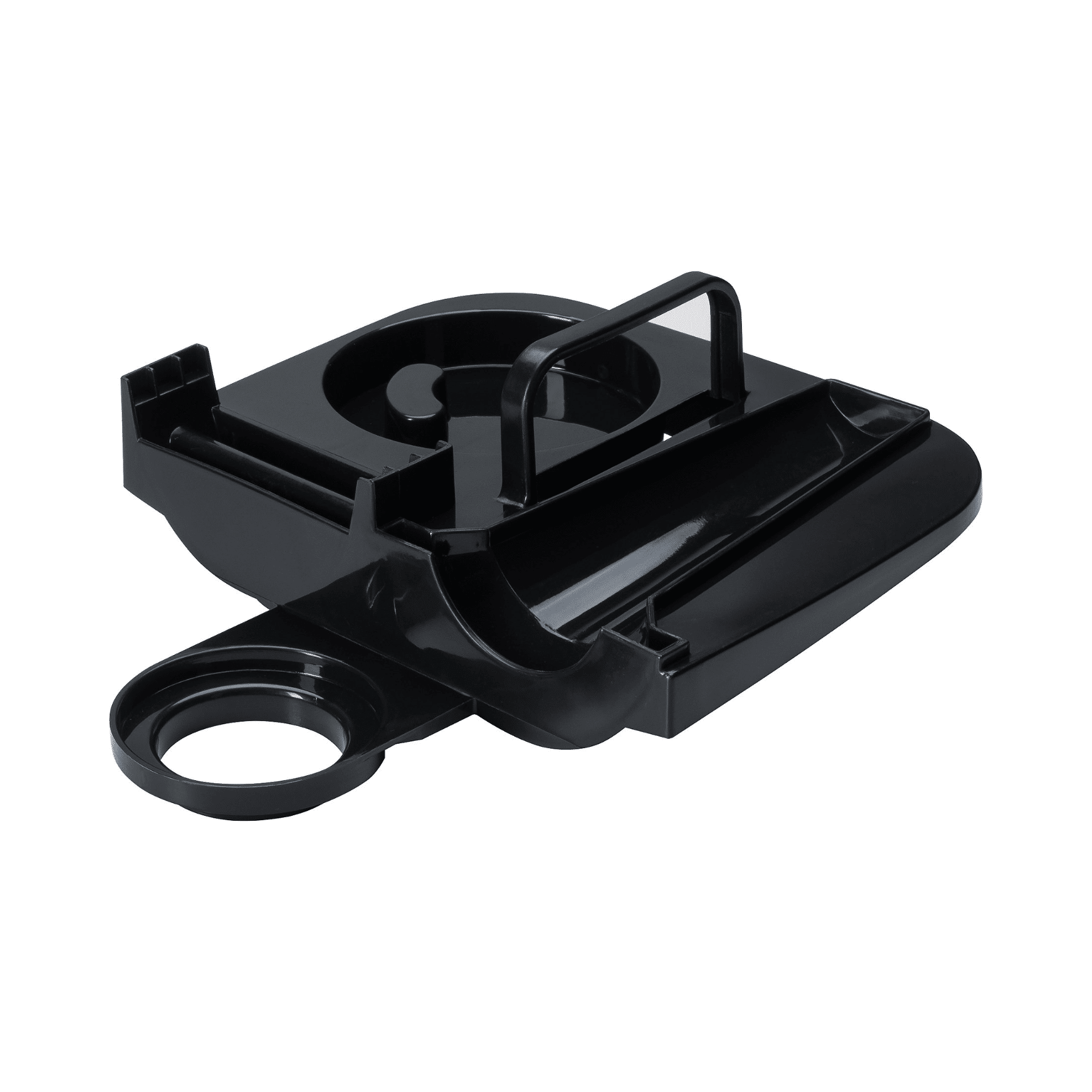 Aufbewahrungseinsatz für den Steba MG1600 Fleischwolf, schwarz, mit Halterung und Fächern zur praktischen Organisation.