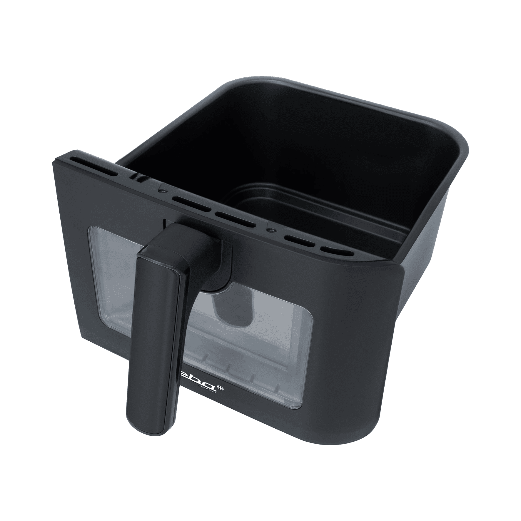 Großer Frittierkorb für die Steba Heißluftfritteuse HF9501, mit ergonomischem Griff und Sichtfenster. Ideal für gesundes Frittieren.