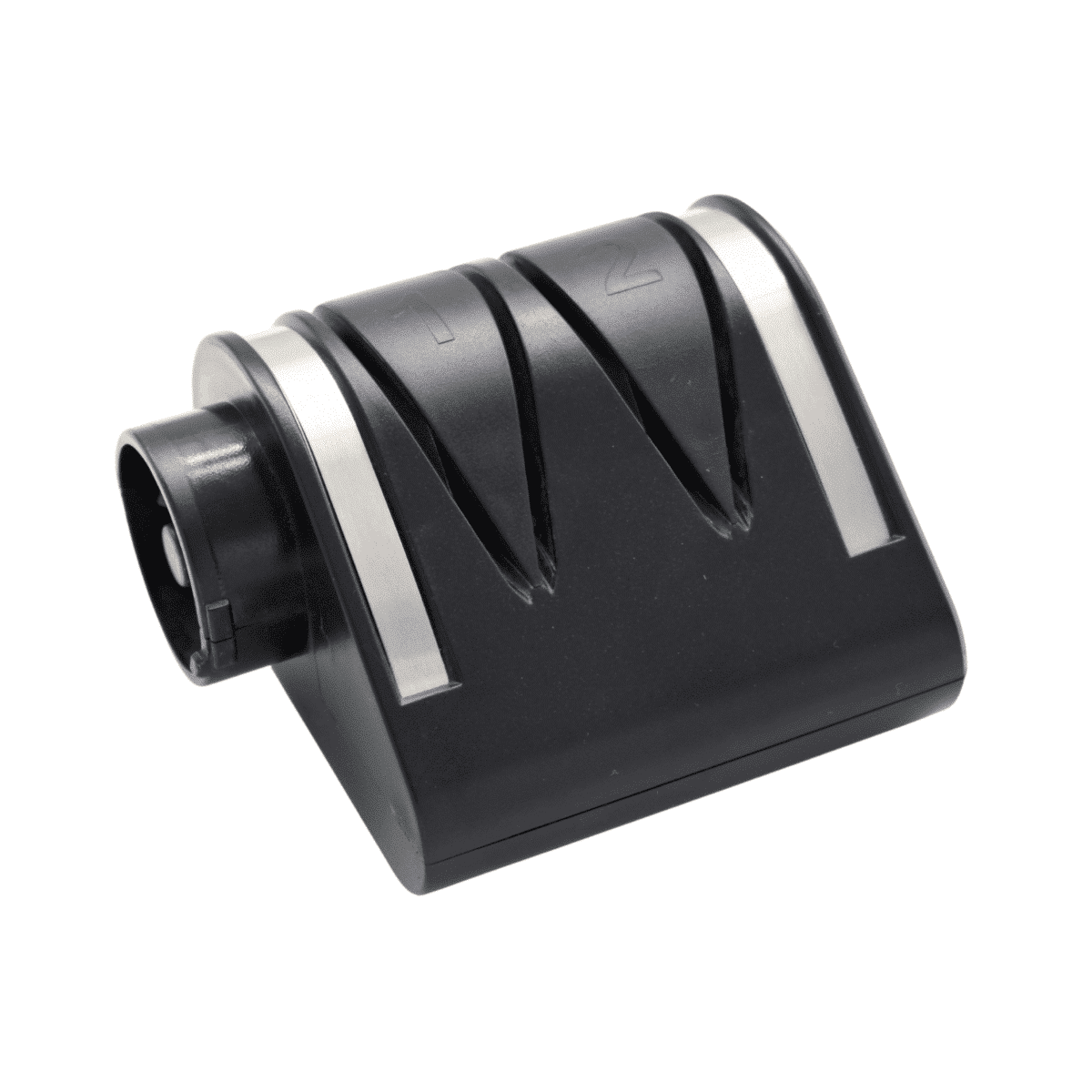 Messerschärfer von Steba, Schleifeinheit, schwarz mit zwei Schärfpositionen, für präzises Schärfen von Küchenmessern.