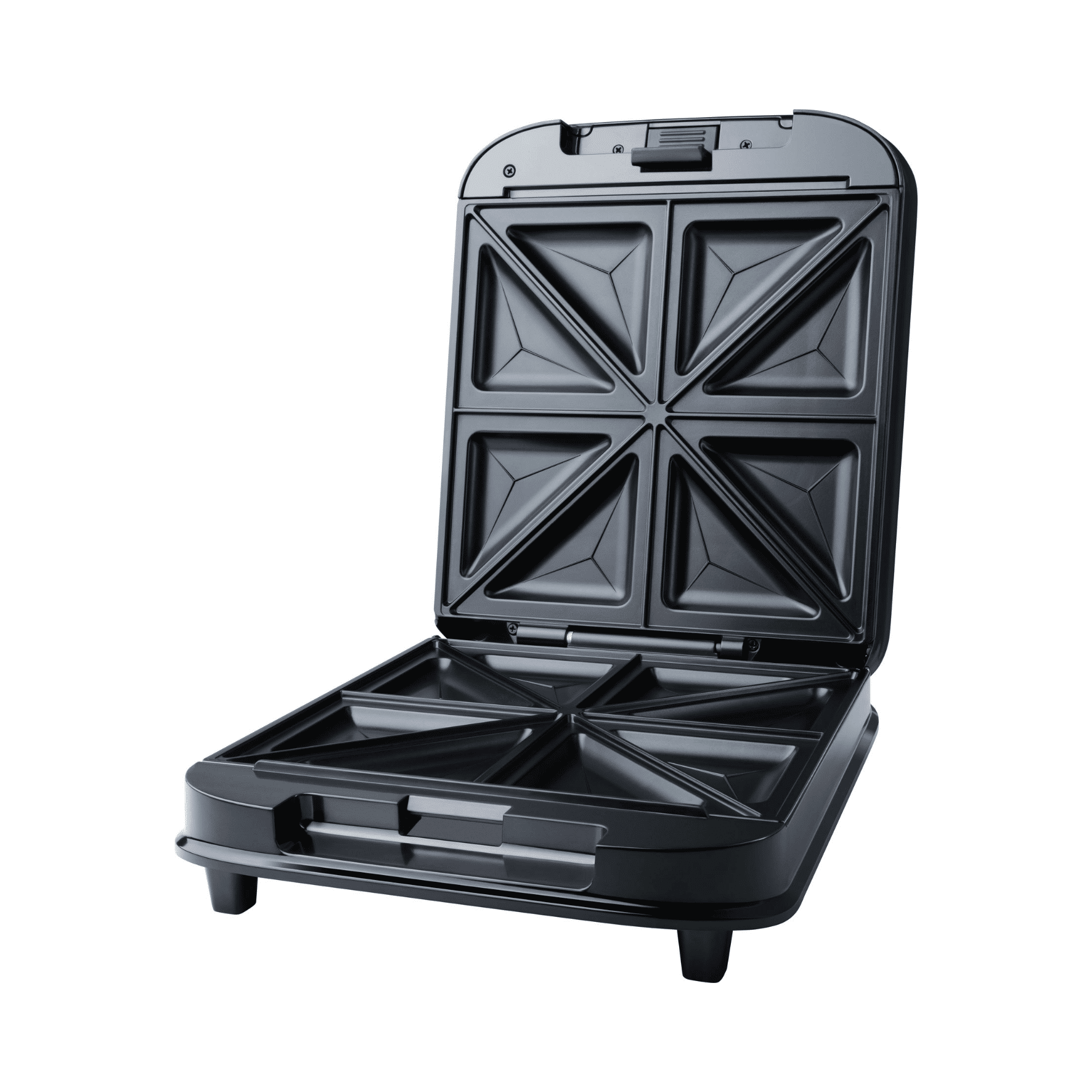 Offener Sandwichmaker SG50 von Steba mit sechs gleichmäßig geformten Fächern für perfekte Sandwiches.
